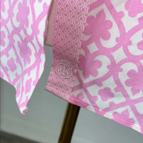 Talbots Pink Geometric Button Down Shirt - Picture 6 of 12